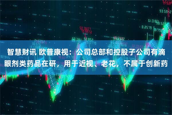 智慧财讯 欧普康视：公司总部和控股子公司有滴眼剂类药品在研，用于近视、老花，不属于创新药